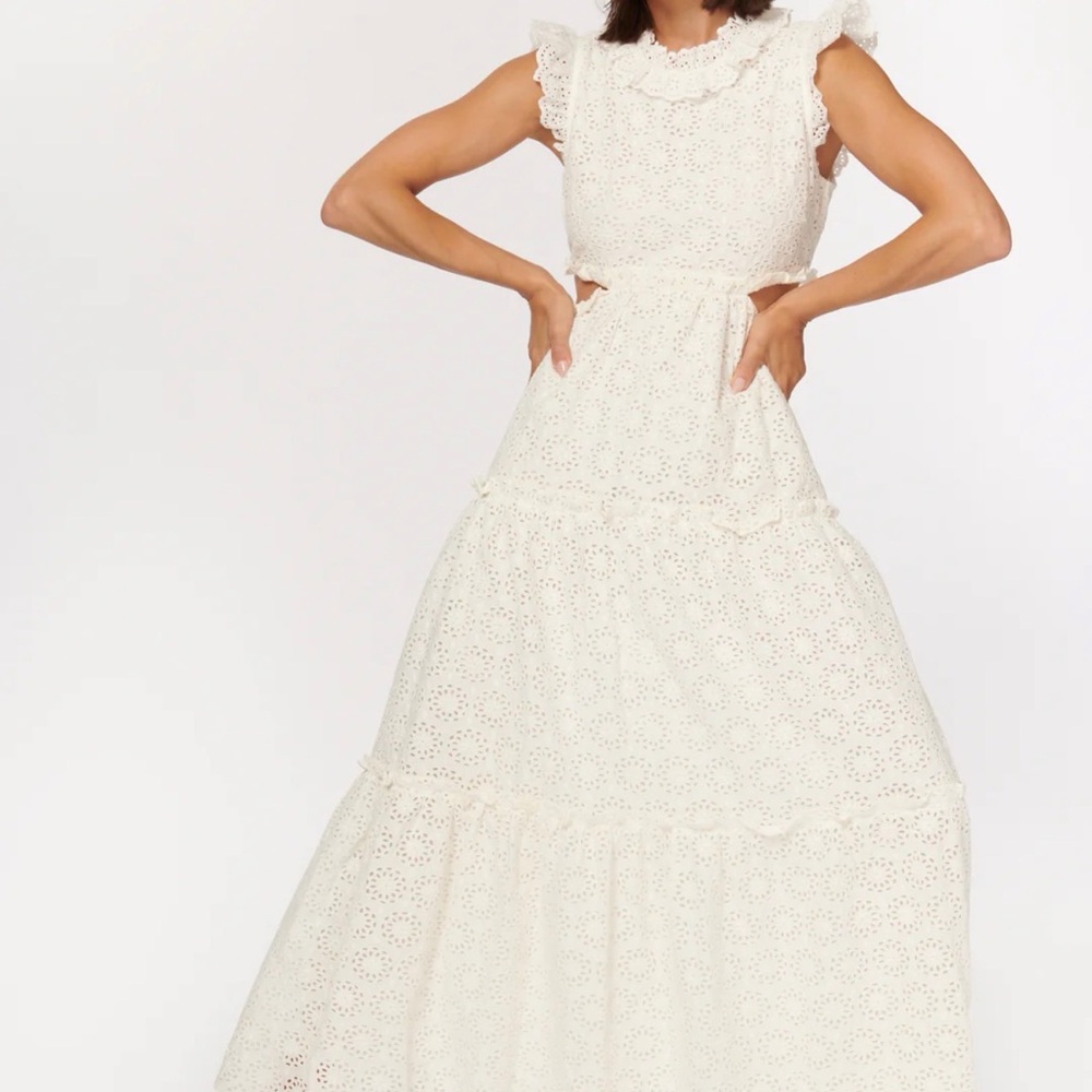 Cami NYC Cream Eyelet Maxi Dress